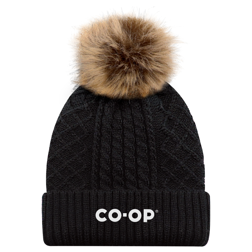 ACRYLIC/POLYESTER SATIN CUFF TOQUE