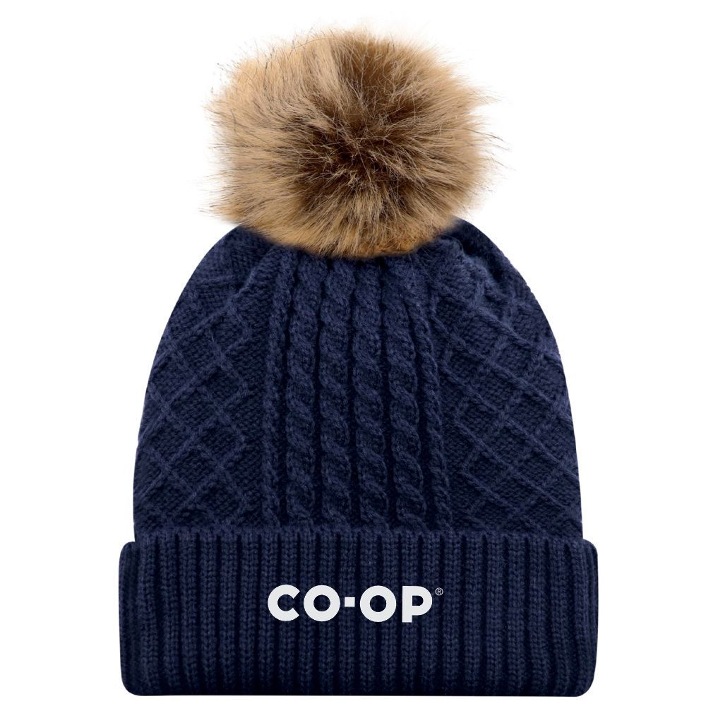 ACRYLIC/POLYESTER SATIN CUFF TOQUE