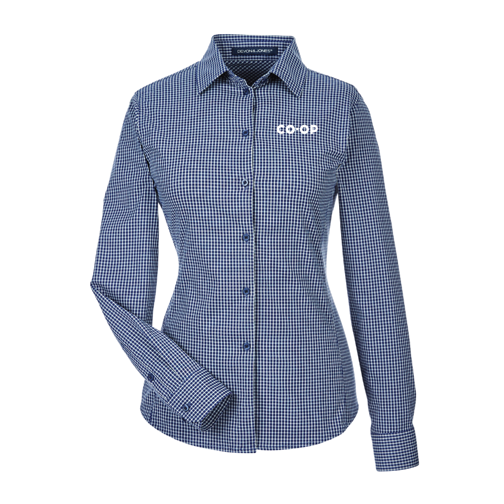 LADIES DEVON & JONES CROWNLUX PERFORMANCE CHECK SHIRT
