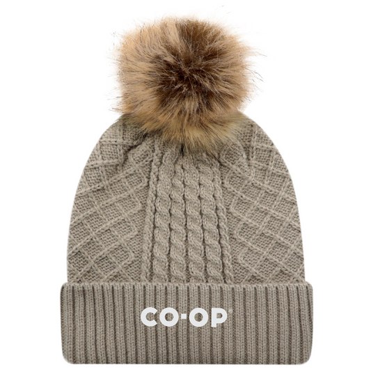 ACRYLIC/POLYESTER SATIN CUFF TOQUE