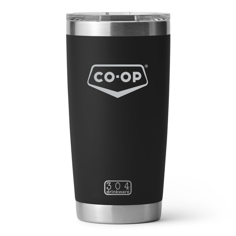 POWDER COATED 20oz TUMBLER WITH MAGNETIC SLIDE LID