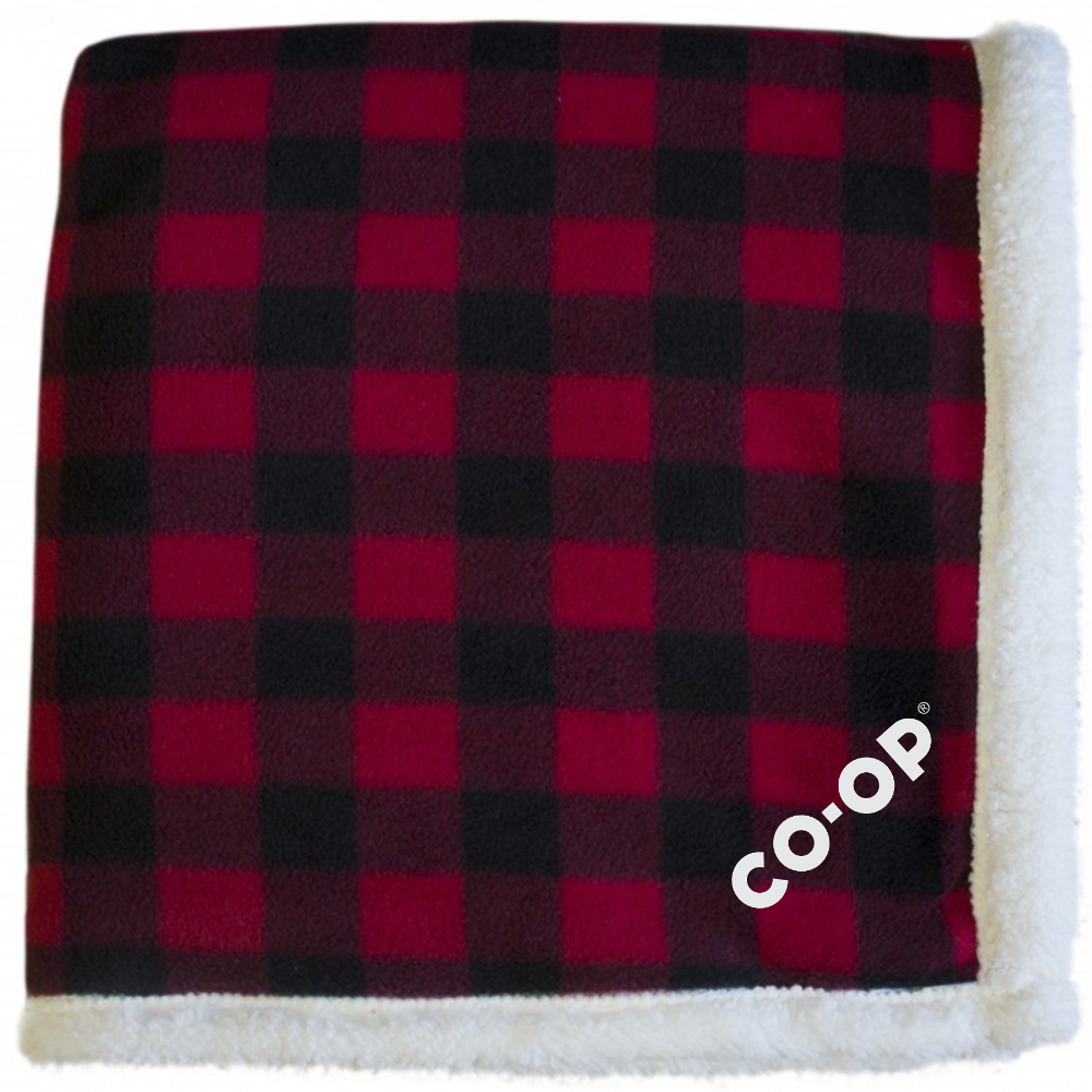 LUMBERJACK PLAID SHERPA THROW BLANKET