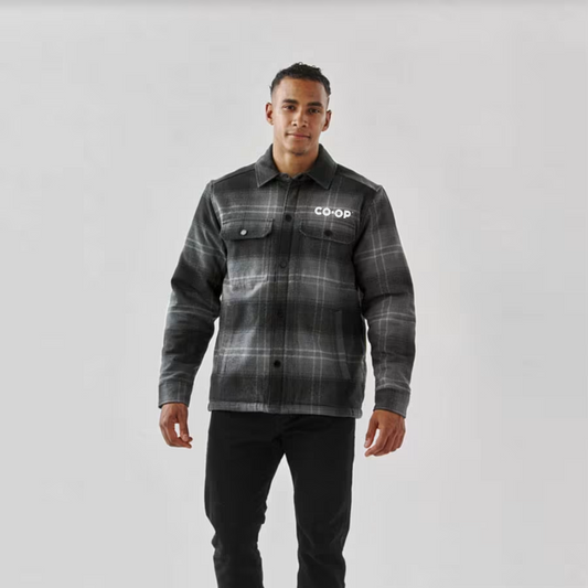 MEN'S HIGHLAND SHERPA LINED PLAID JACKET