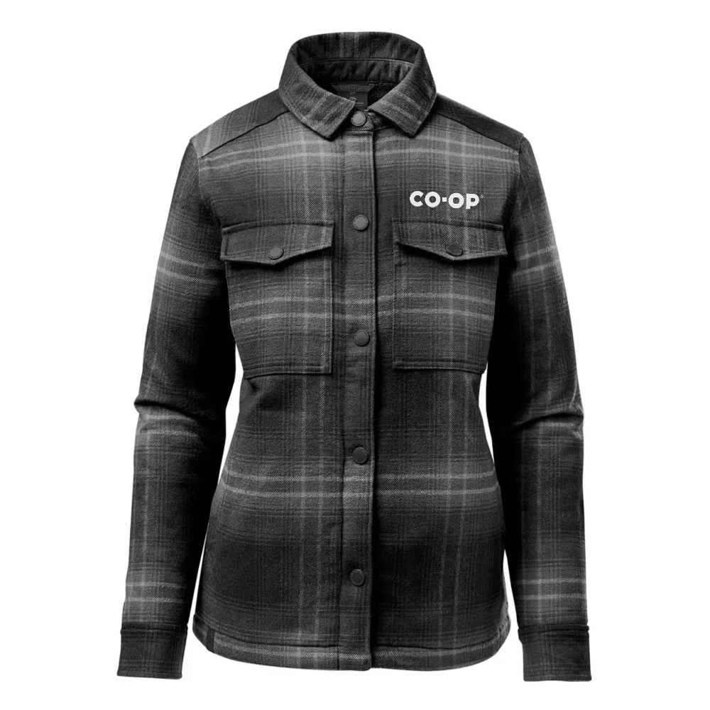LADIES HIGHLAND SHERPA LINED PLAID JACKET