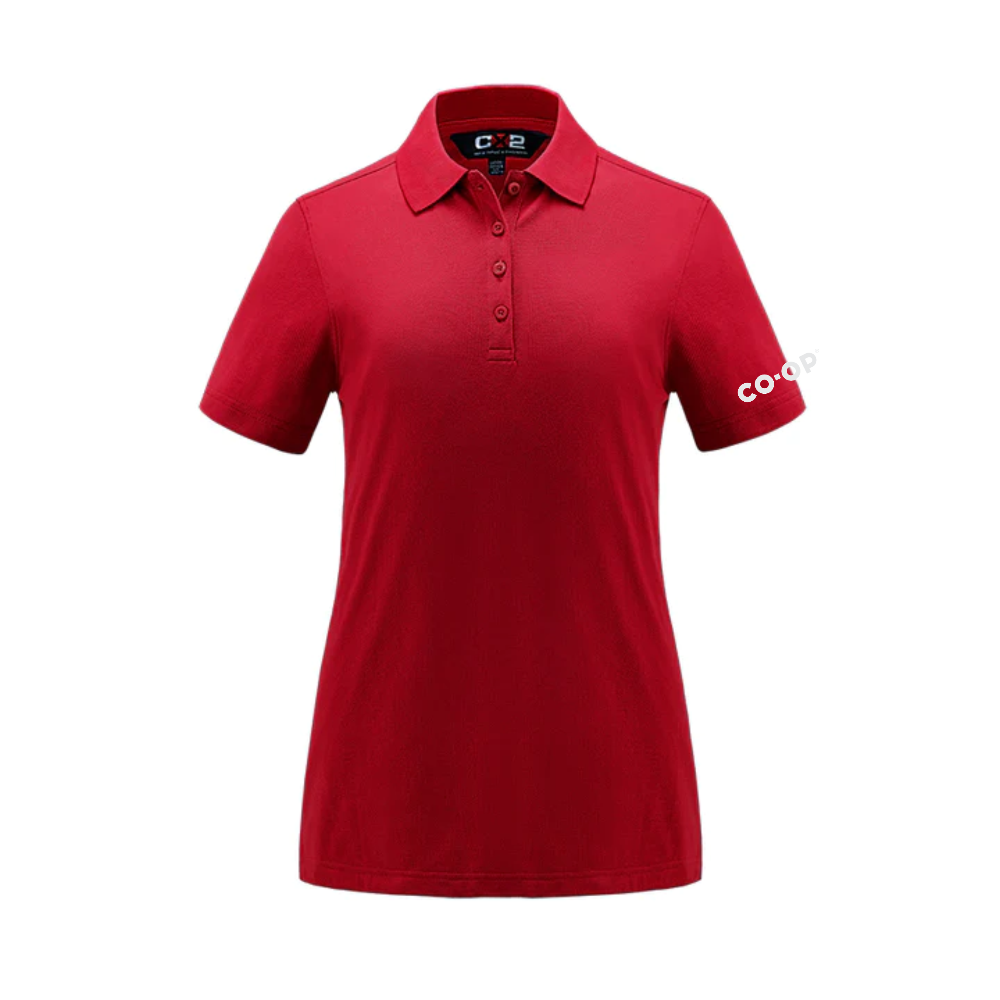 LADIES ELITE COTTON/POLY/SPANDEX PIQUE POLO