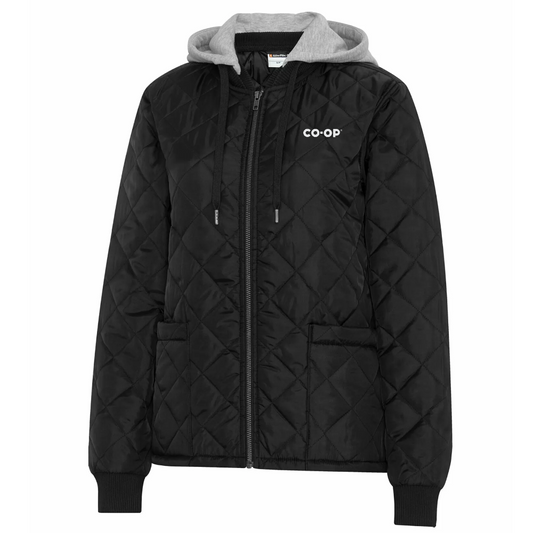 WeRK LADIES QUILTED FREEZER JACKET WITH DETACHABLE HOOD