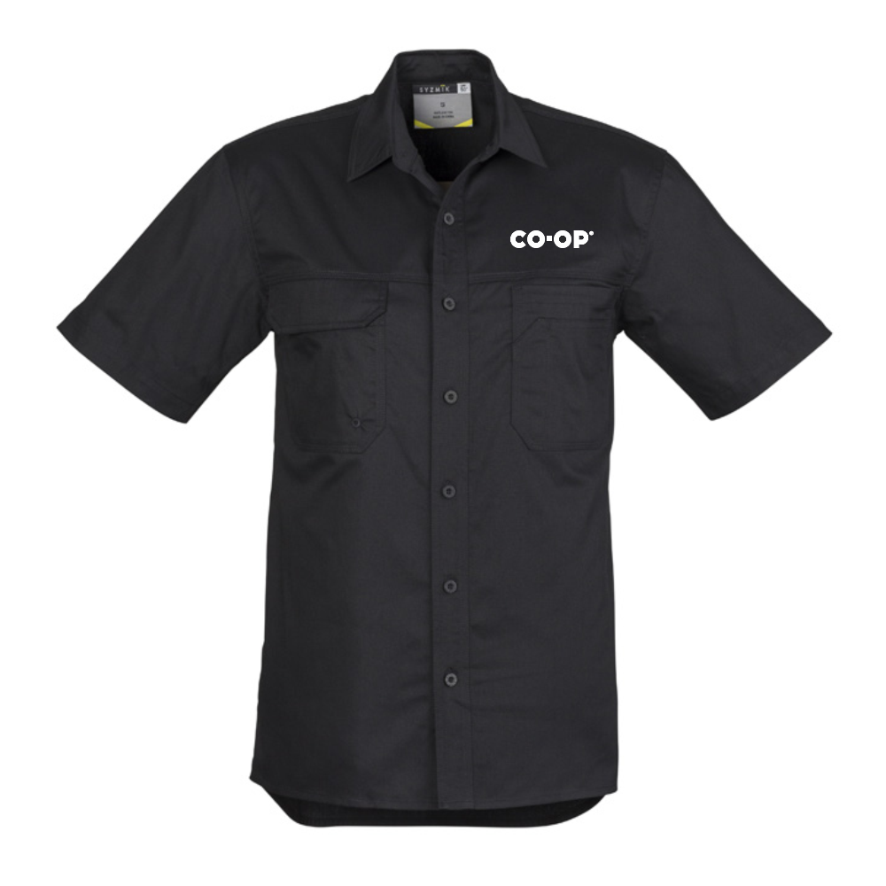 SYZMIK WORKWEAR MEN'S LIGHTWEIGHT TRADIE SHORT SLEEVE SHIRT