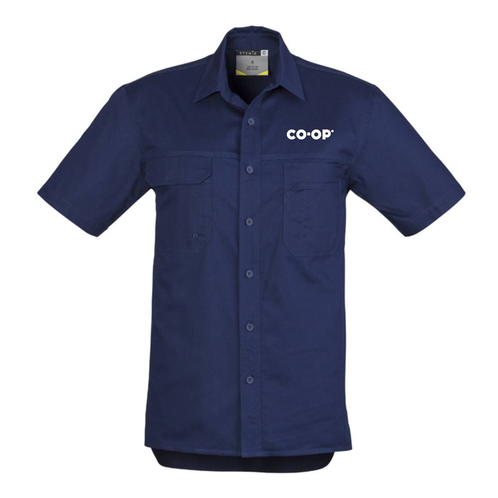 SYZMIK WORKWEAR MEN'S LIGHTWEIGHT TRADIE SHORT SLEEVE SHIRT