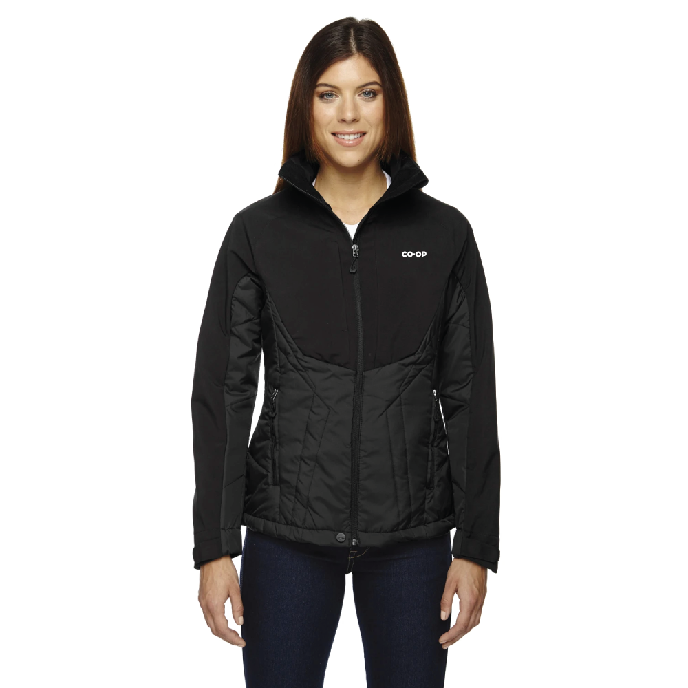 NORTH END LADIES INNOVATE INSULATED HYBRID SOFT SHELL JACKET