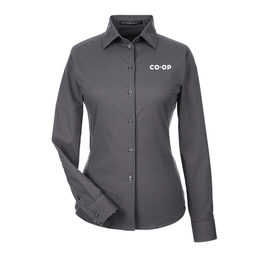 LADIES DEVON & JONES CROWNLUX PERFORMANCE CHECK SHIRT